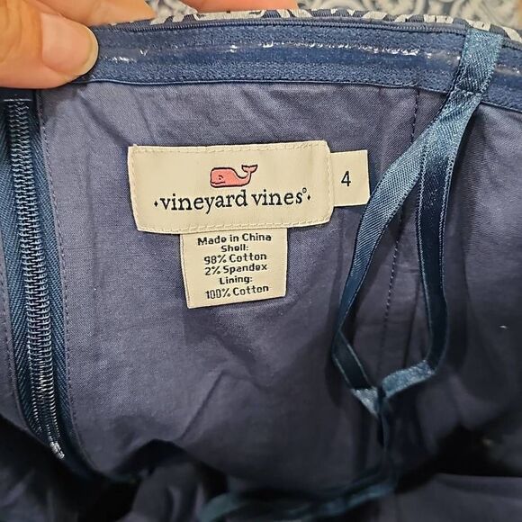 Vineyard Vines Strapless Pasley Mini Dress Sz 4 - Picture 7 of 10